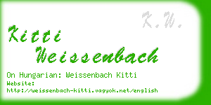 kitti weissenbach business card